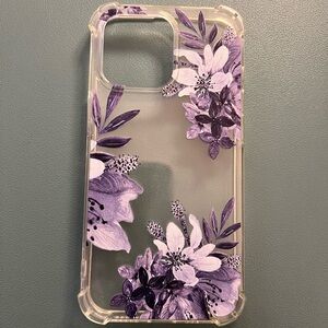 Purple Floral Smartphone Case with Reinforced Corners